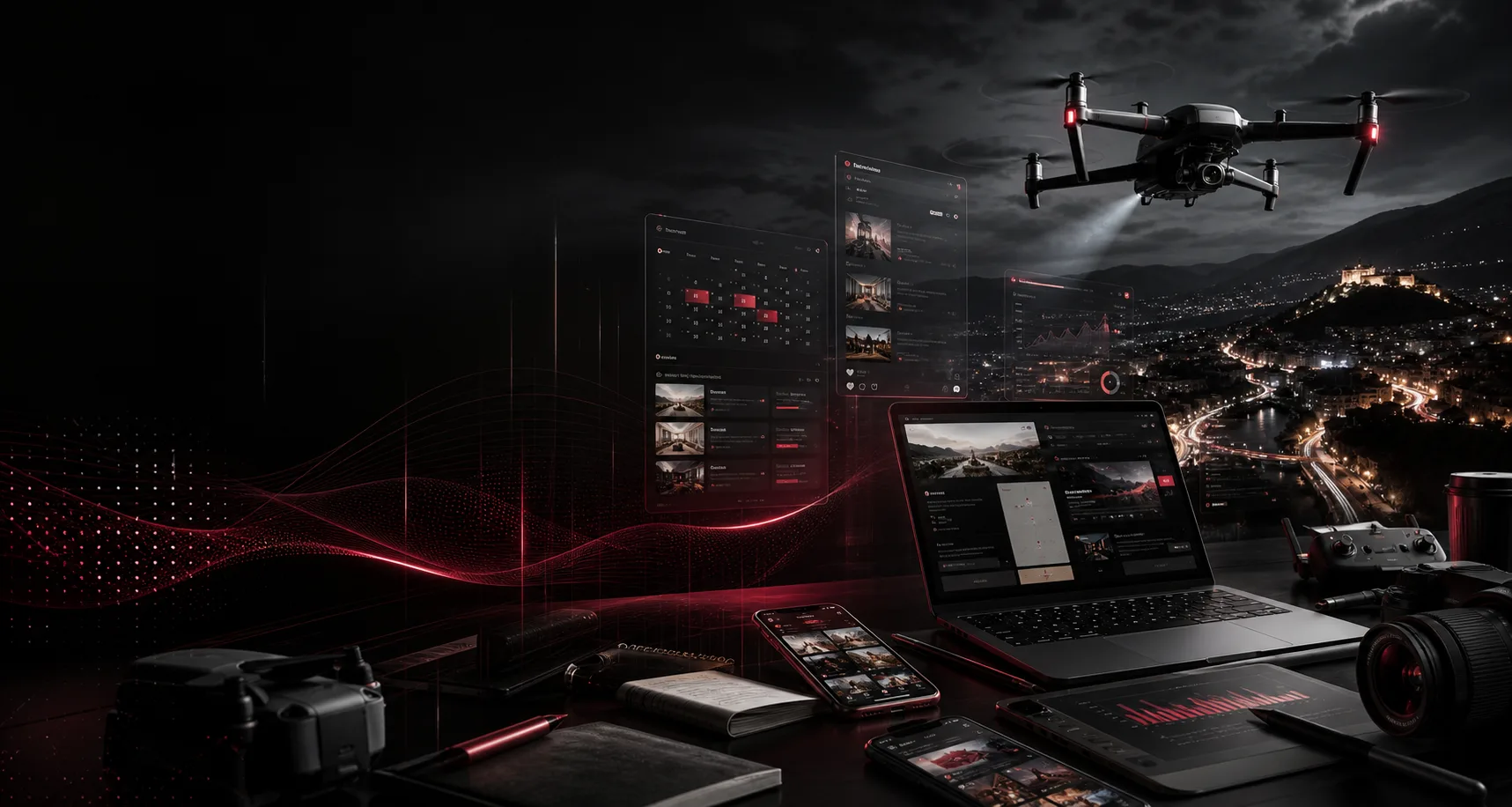 Web studio sistem sa dronom, marketingom i aplikacijama